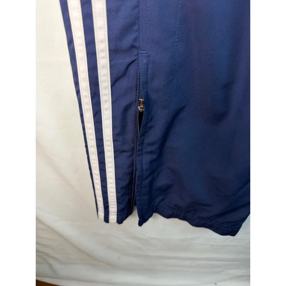 Adidas Mens Navy Blue Tracksuit Set 3 Stripe Full Zip Jacket & Pants‎ Size Large